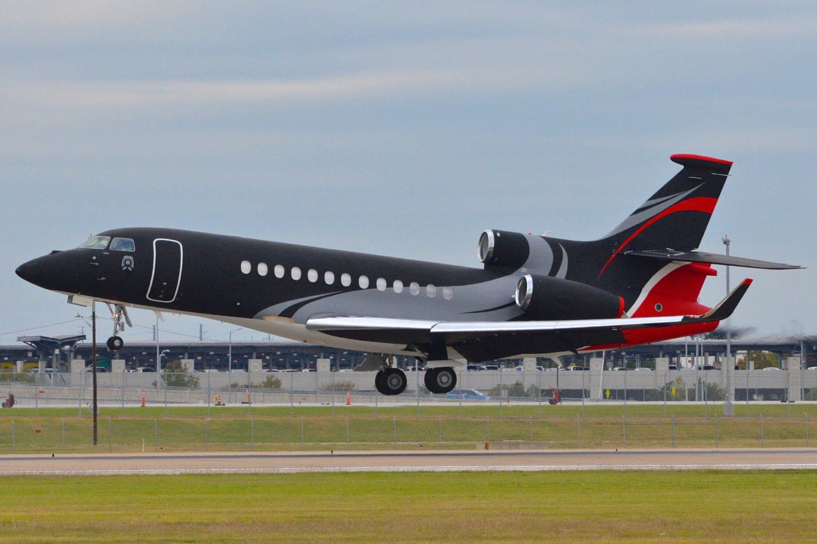 Falcon 7X private jet exterior