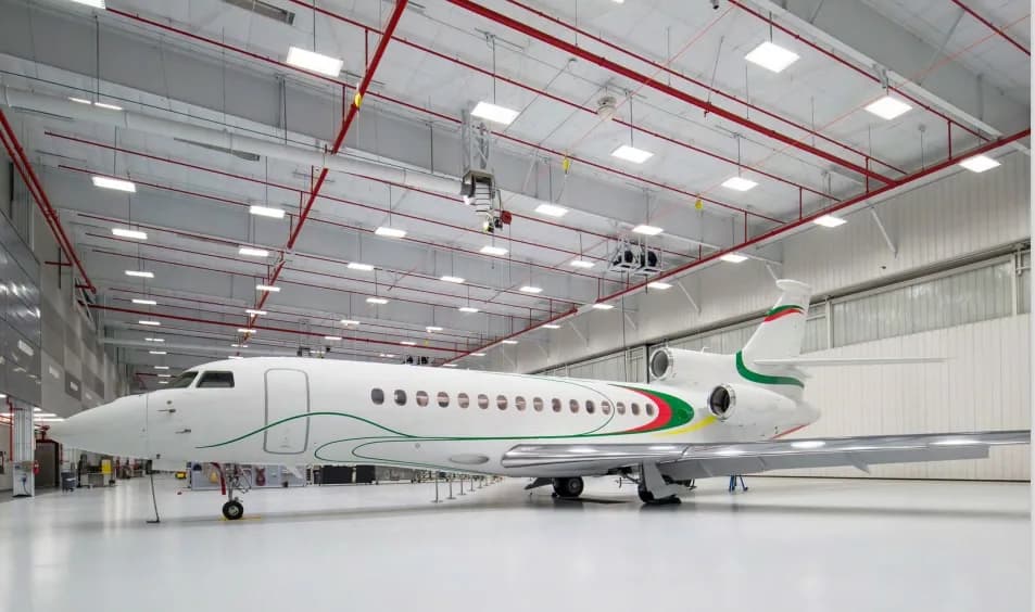 Falcon 8X private jet exterior