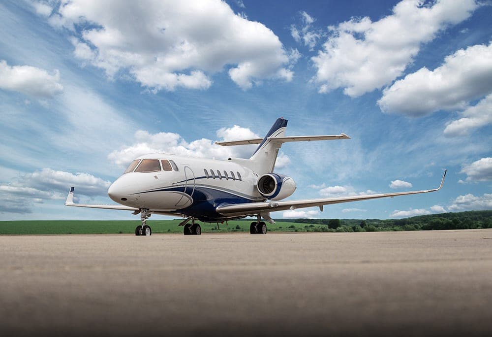 Hawker 850XP private jet exterior