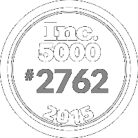 Inc. 5000 badge showing Jet Partners' 2015 rank of No. 2,762